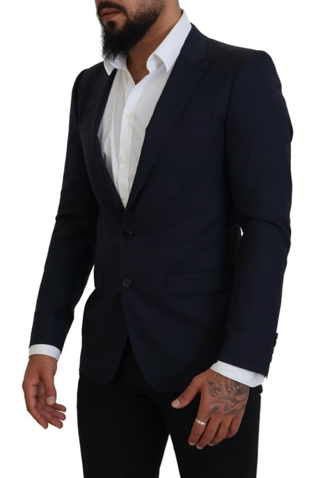 Traje de Corte Clásico Sólido en Marino - Image 2