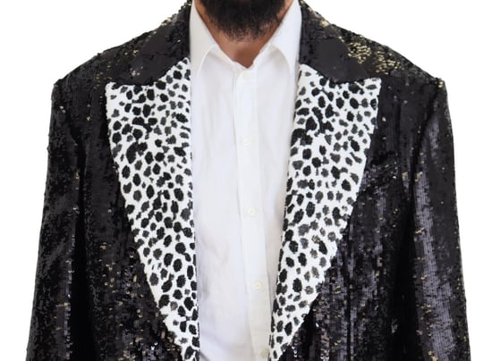 Blazer de Lentejuelas con Cuello Dálmata - Image 4
