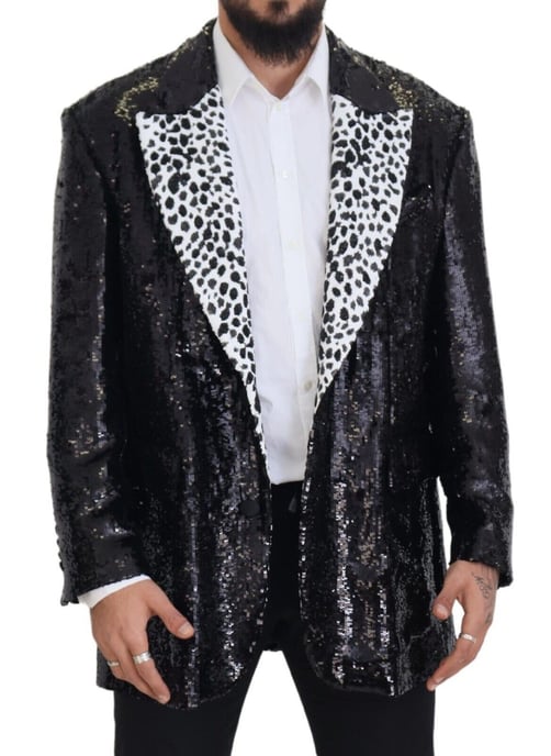 Blazer de Lentejuelas con Cuello Dálmata - Image 6