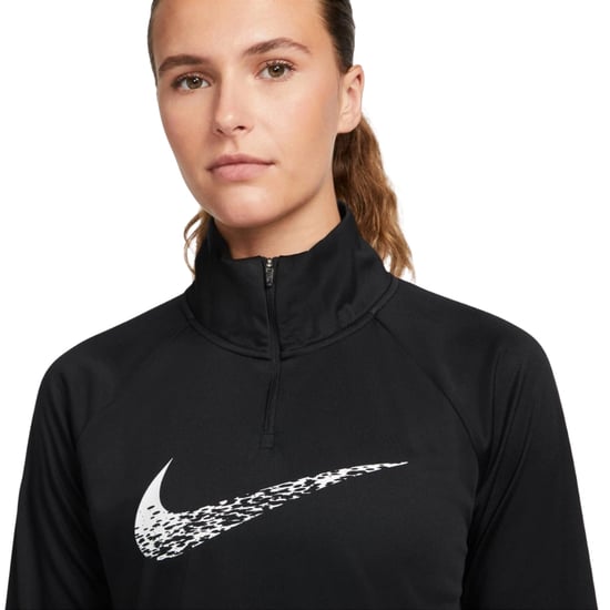 Camiseta De Manga Larga Nike Dri-fit Swoosh Para Correr, Color Negro - Image 4