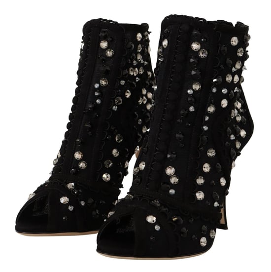 Botines de tobillo con punta abierta y adornos - Image 3
