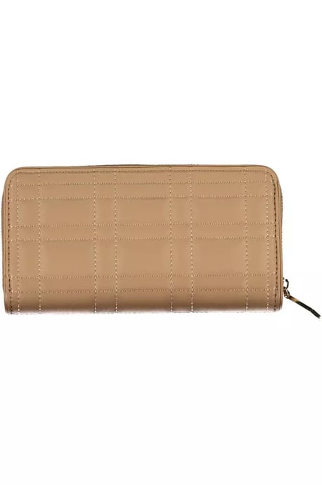 Billetera Beige Acolchada con Cremallera - Image 2