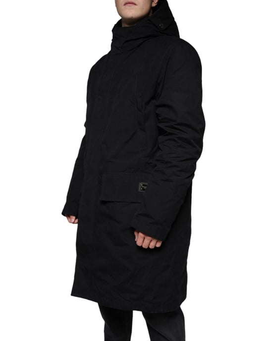 Parka con capucha de corte largo - Image 3