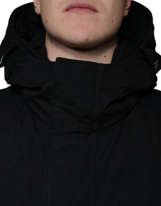 Parka con capucha de corte largo - Image 5