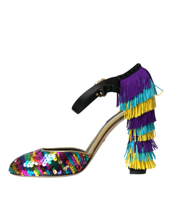 Tacones con Flecos de Lentejuelas - Image 5