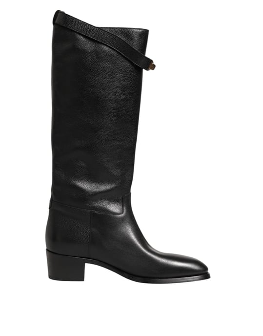 Botas de Cuero hasta la Rodilla con Tacón Alto - Image 2