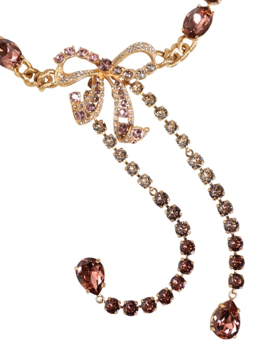 Collar con Colgante de Lazo Embelenco de Cristales - Image 3