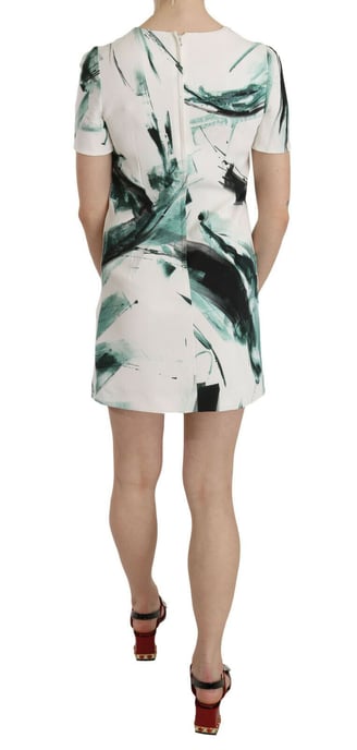 Vestido Corto de Manga Corta con Estampado Abstracto - Image 4