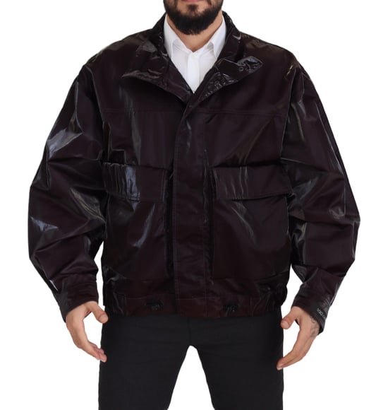 Chaqueta bomber burdeos brillante - Image 1
