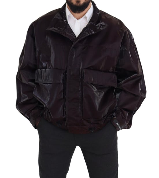 Chaqueta bomber burdeos brillante - Image 4