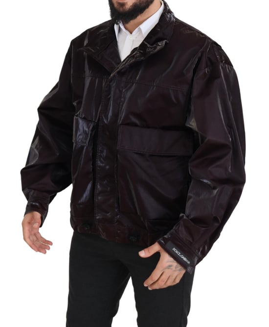 Chaqueta bomber burdeos brillante - Image 6