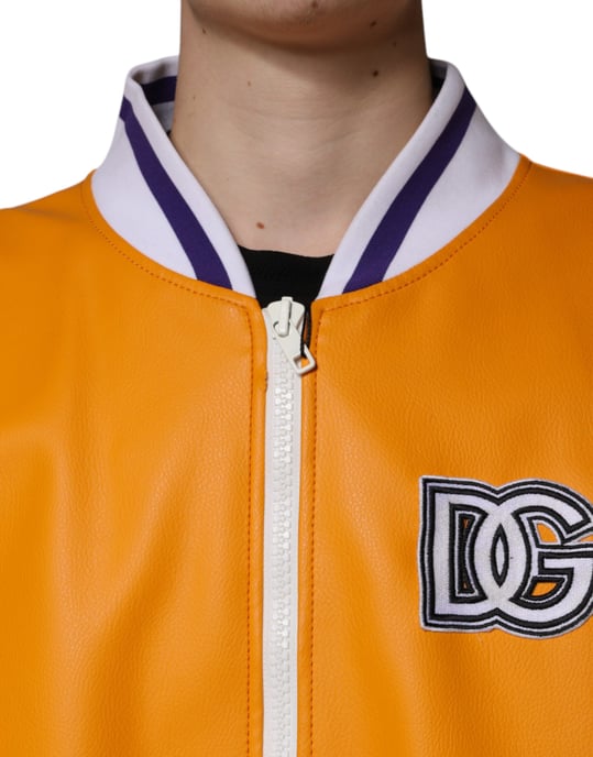 Chaqueta Bombardero de Cuero Dg Varsity - Image 5