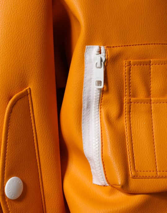 Chaqueta Bombardero de Cuero Dg Varsity - Image 6