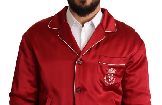 Chaqueta bomber de satén rojo Jkt2914 - Image 4