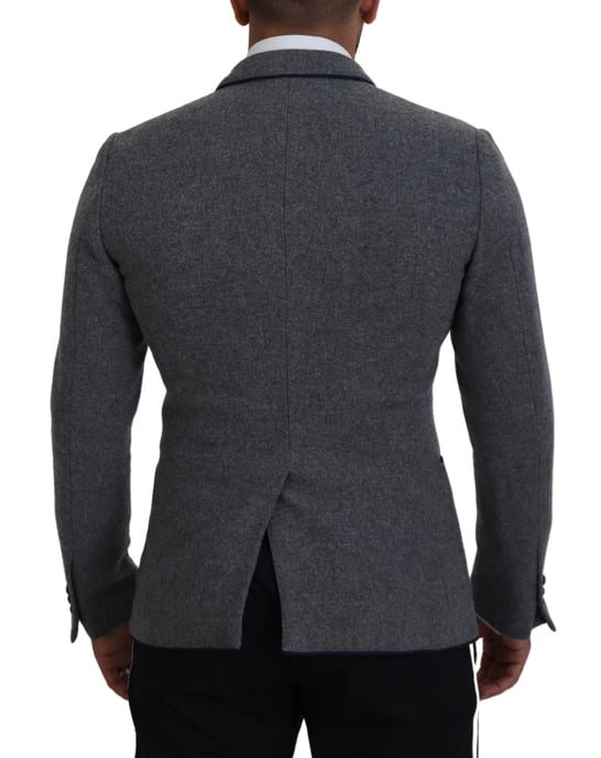 Blazer Gris con Bordado Floral - Image 2
