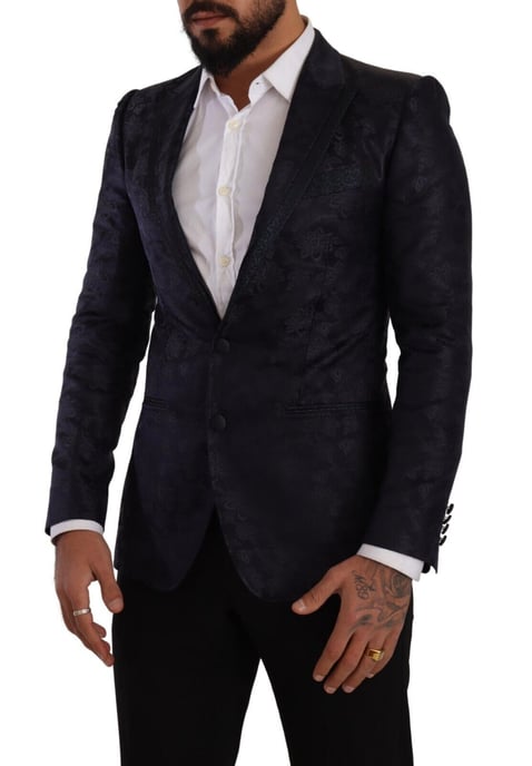 Blazer Slim Fit de Brocado Floral - Image 6