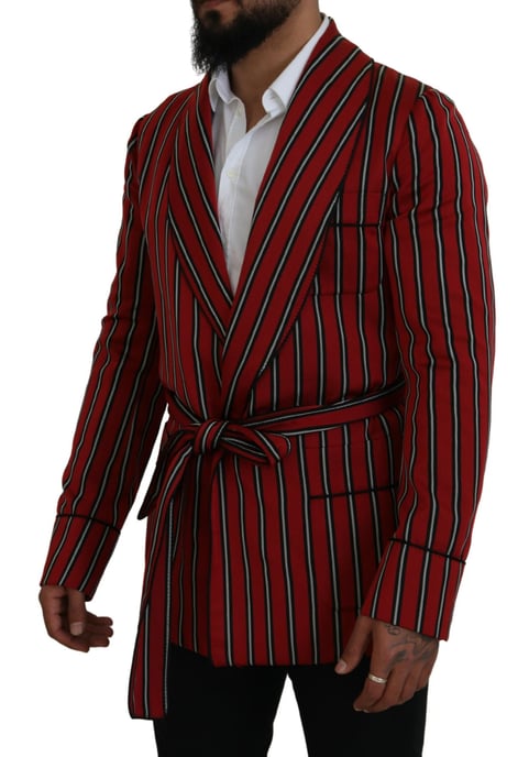 Blazer de solapa con rayas - Image 2