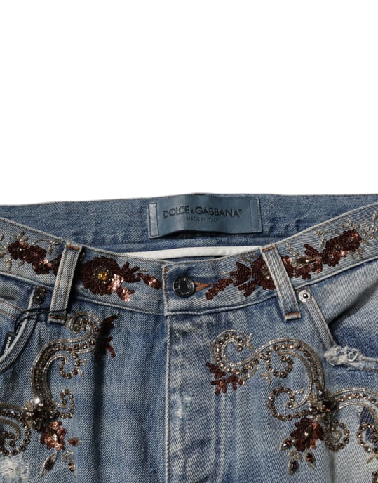 Jeans Rectos con Bordado Floral - Image 5