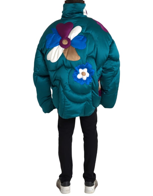 Chaqueta acolchada con estampado floral estilo Oversized - Image 3
