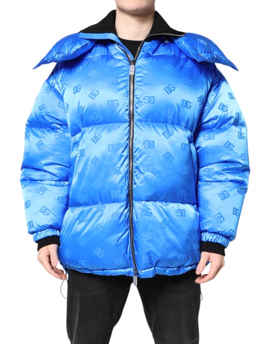 Chaqueta Puffer con estampado de logotipos en todo el tejido - Image 1
