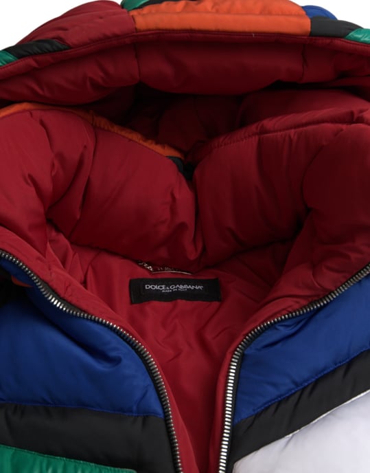 Chaqueta Puffer de Parchwork Geométrico - Image 6