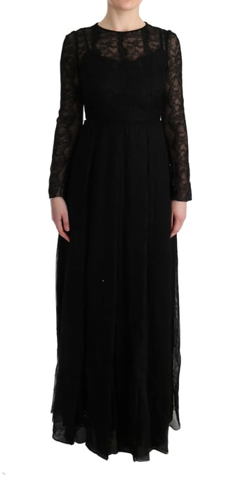 Vestido Maxi de Encaje de Manga Larga Aline - Image 1