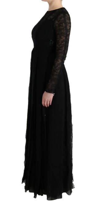 Vestido Maxi de Encaje de Manga Larga Aline - Image 2