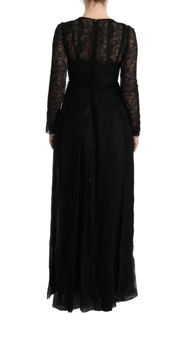 Vestido Maxi de Encaje de Manga Larga Aline - Image 3