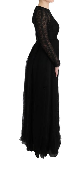 Vestido Maxi de Encaje de Manga Larga Aline - Image 4