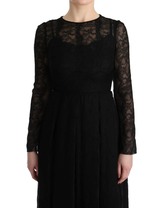 Vestido Maxi de Encaje de Manga Larga Aline - Image 5