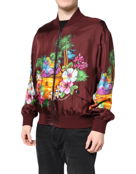 Chaqueta de Seda con Estampado Tropical - Image 3
