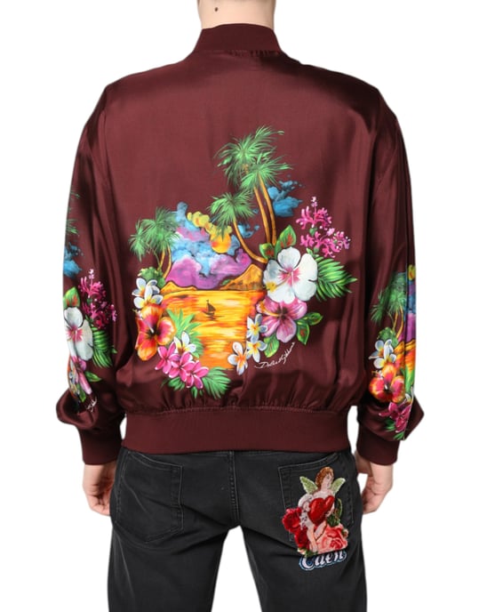 Chaqueta de Seda con Estampado Tropical - Image 4