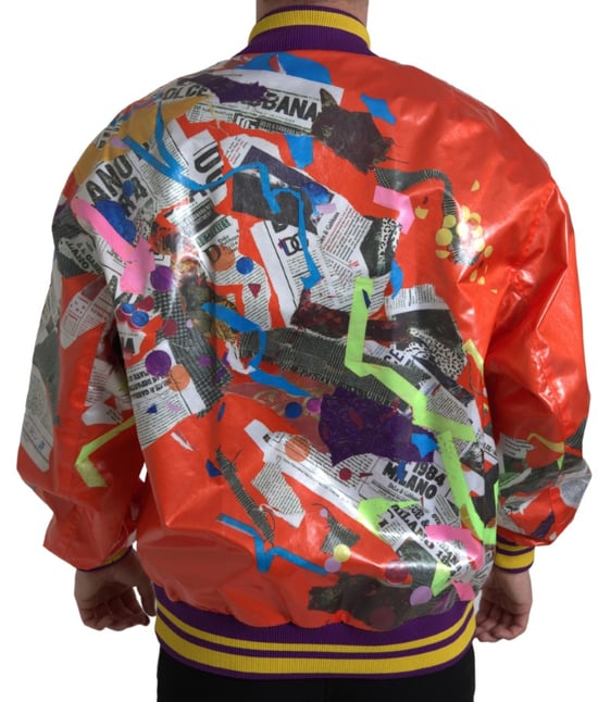 Chaqueta Bomber de Satén Impresa - Image 3