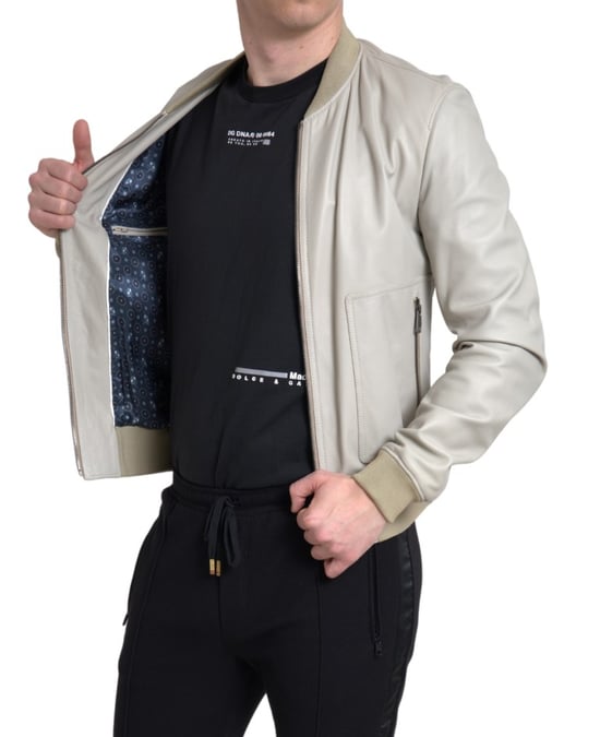 Chaqueta Bomber de Cuero G9lm5t - Image 5