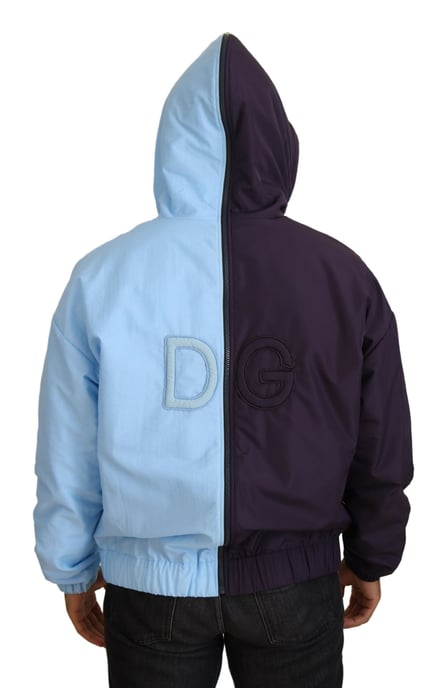 Chaqueta con Capucha Bicolor Bordada DG - Image 3