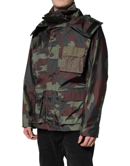 Chaqueta de botones de camuflaje - Image 3