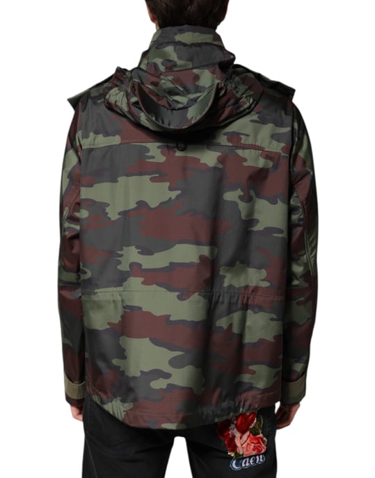 Chaqueta de botones de camuflaje - Image 4