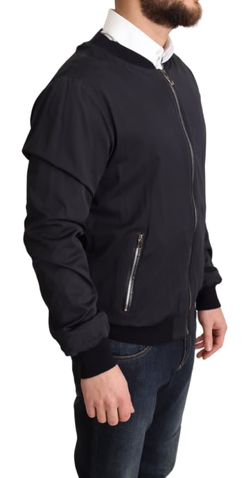 Chaqueta Bombardero Negra Estilo Clásico - Image 2