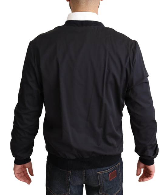 Chaqueta Bombardero Negra Estilo Clásico - Image 3
