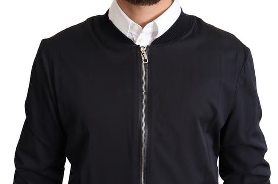 Chaqueta Bombardero Negra Estilo Clásico - Image 4