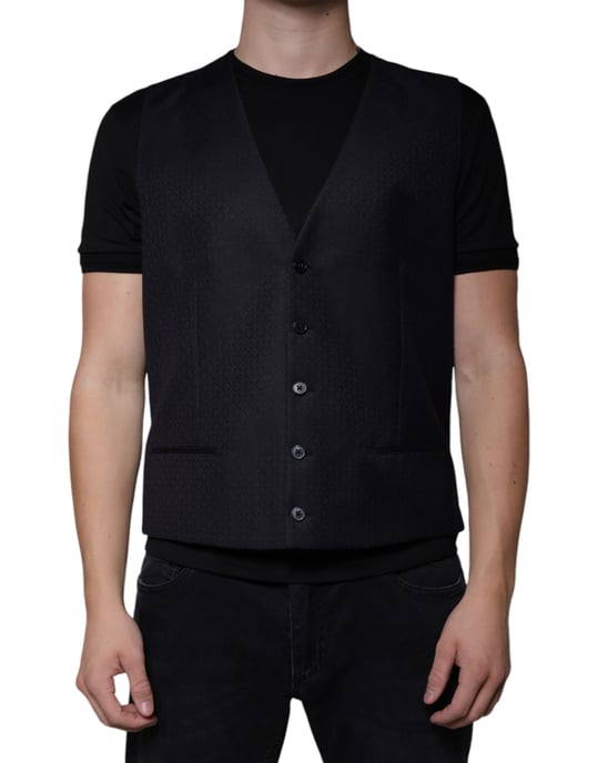 Chaleco Negro Ajuste Clásico - Image 2