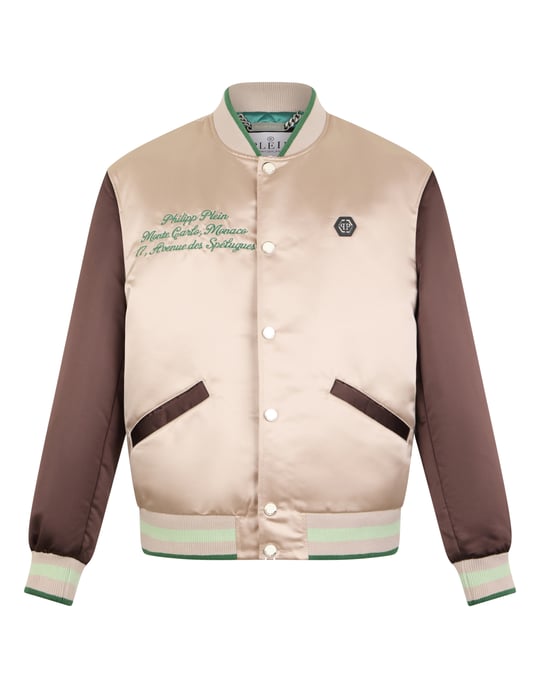 Shiny Satin College Bomber Signature Monte Carlo - Image 1