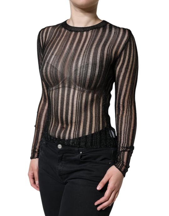 Blusa de punto metálico de manga larga - Image 3