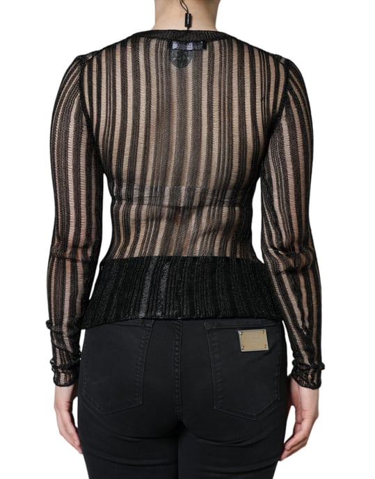 Blusa de punto metálico de manga larga - Image 4