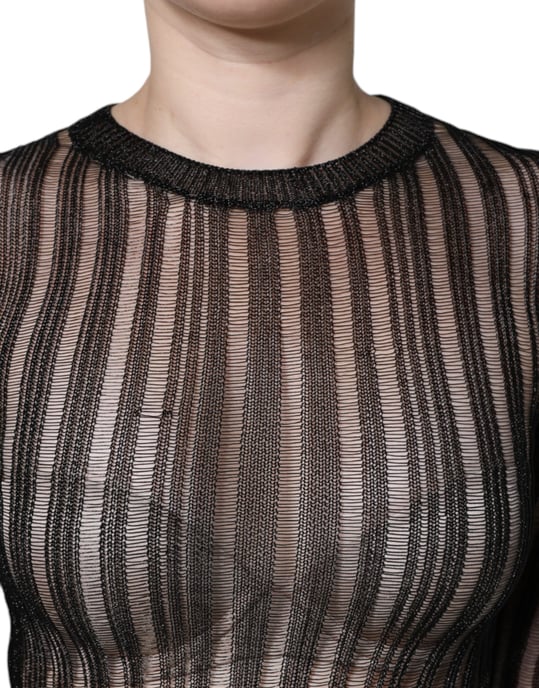 Blusa de punto metálico de manga larga - Image 5