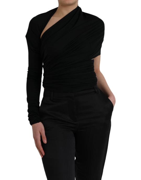Dolce Gabbana Blusa Asimétrica Drapada Ms6454 - Image 2