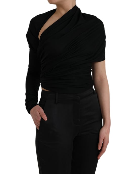 Dolce Gabbana Blusa Asimétrica Drapada Ms6454 - Image 3