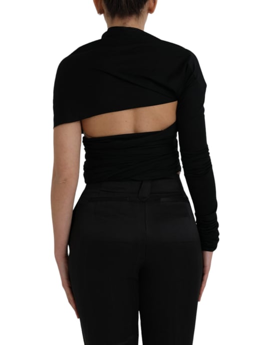 Dolce Gabbana Blusa Asimétrica Drapada Ms6454 - Image 4