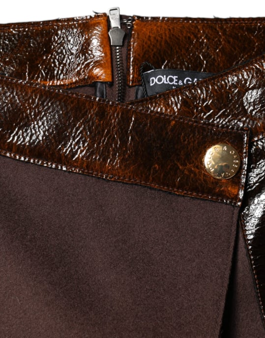 Falda Mini de Piel Lacada Dolce Gabbana - Image 6