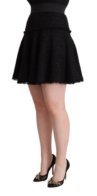 Falda corta de tweed negra Aline - Image 2